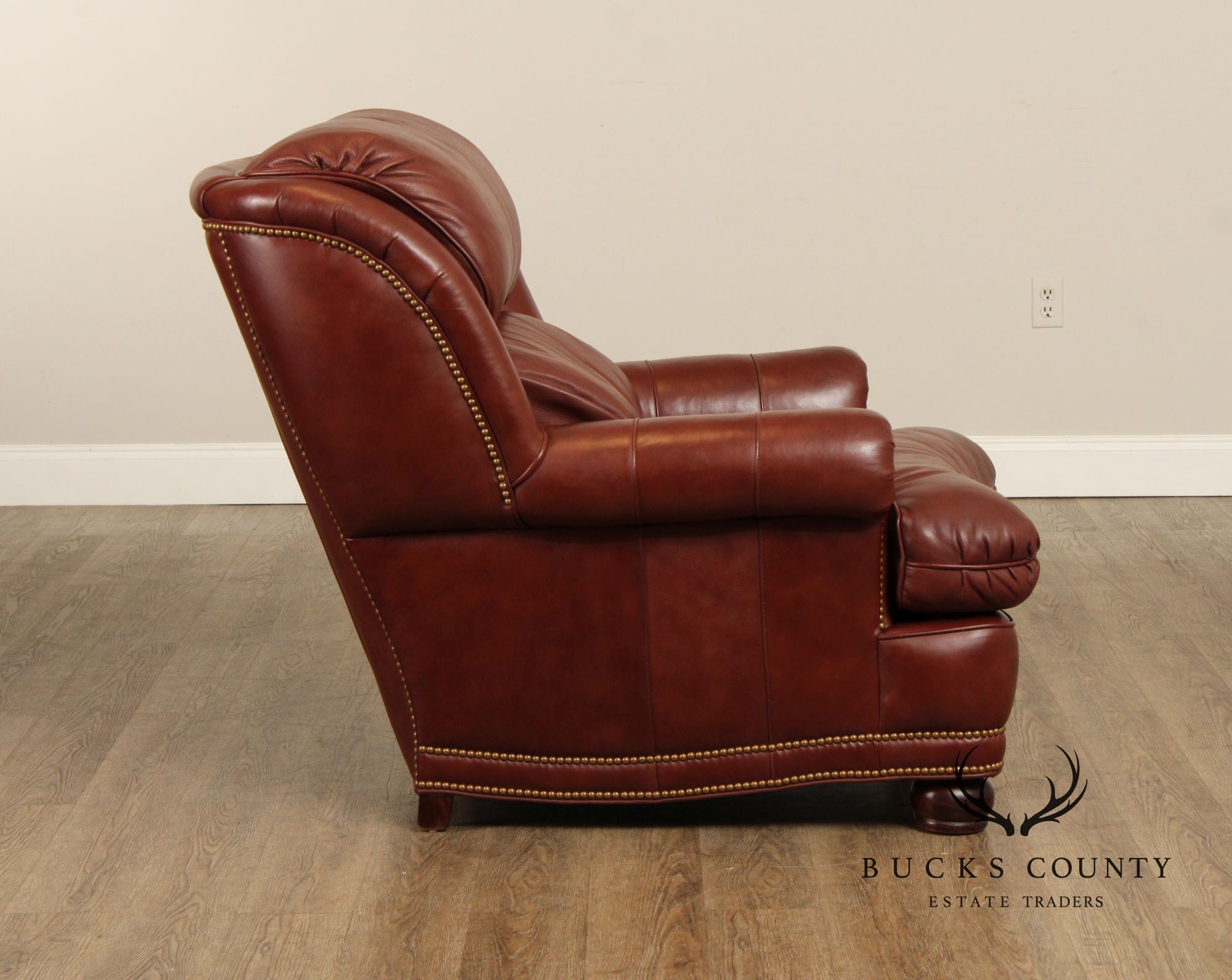 Hancock & Moore 'Austin' Leather Armchair and Ottoman