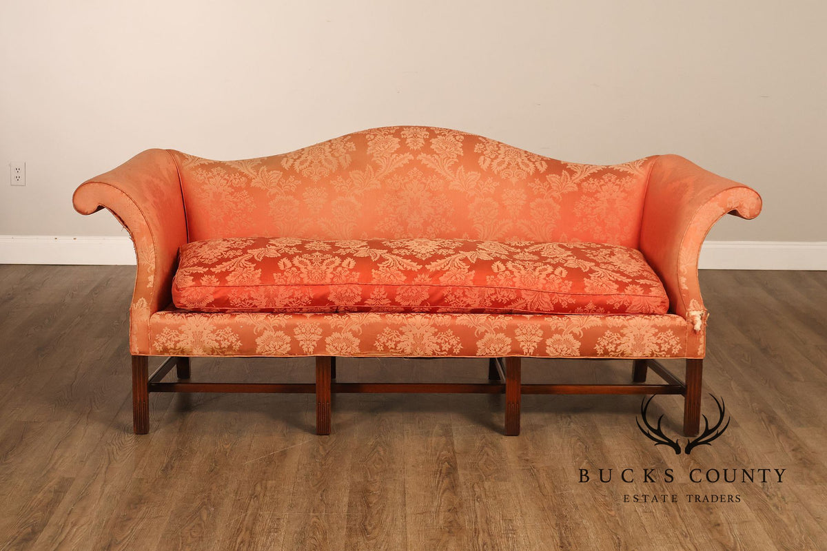 Southwood Chippendale Style Mahogany Camelback Sofa