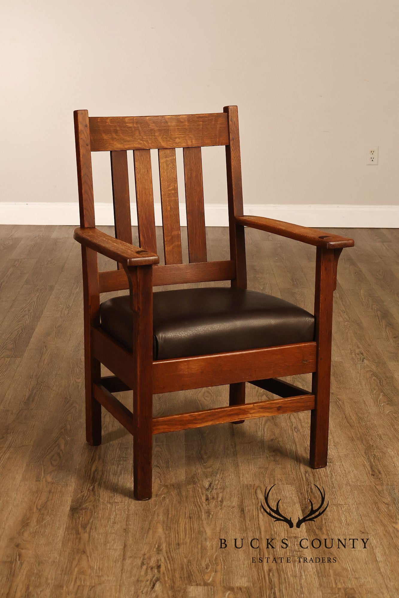 Antique Mission Quarter Sawn Oak Armchair