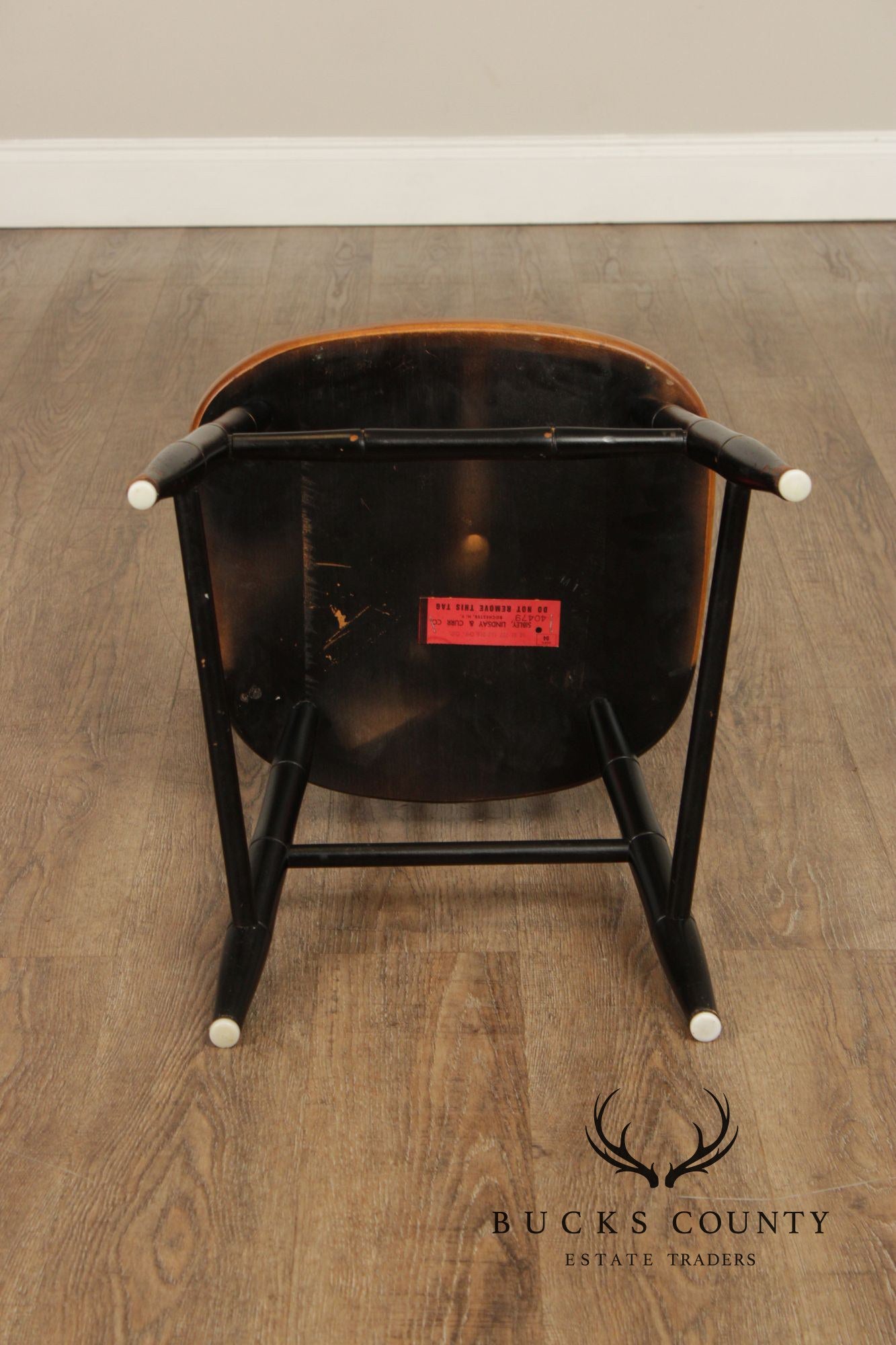 L. Hitchcock Set of Four Ebonized Birdcage Chairs