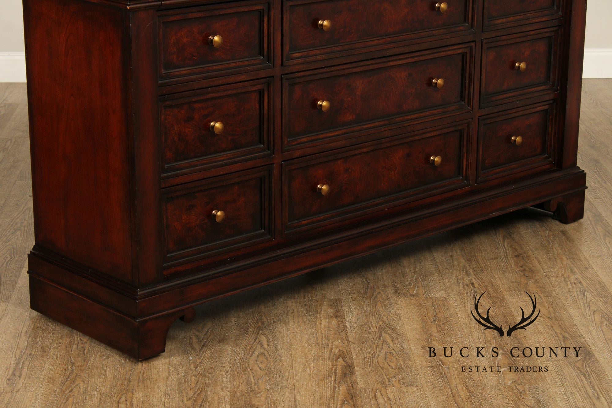 Bernhardt Louis Philippe Style Burlwood Long Dresser