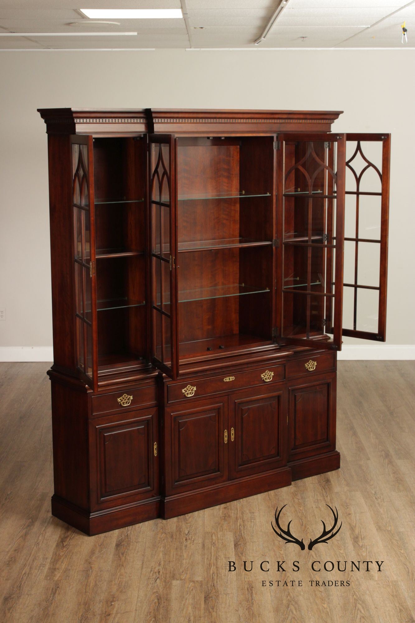 Statton Georgian Style Cherry China Cabinet