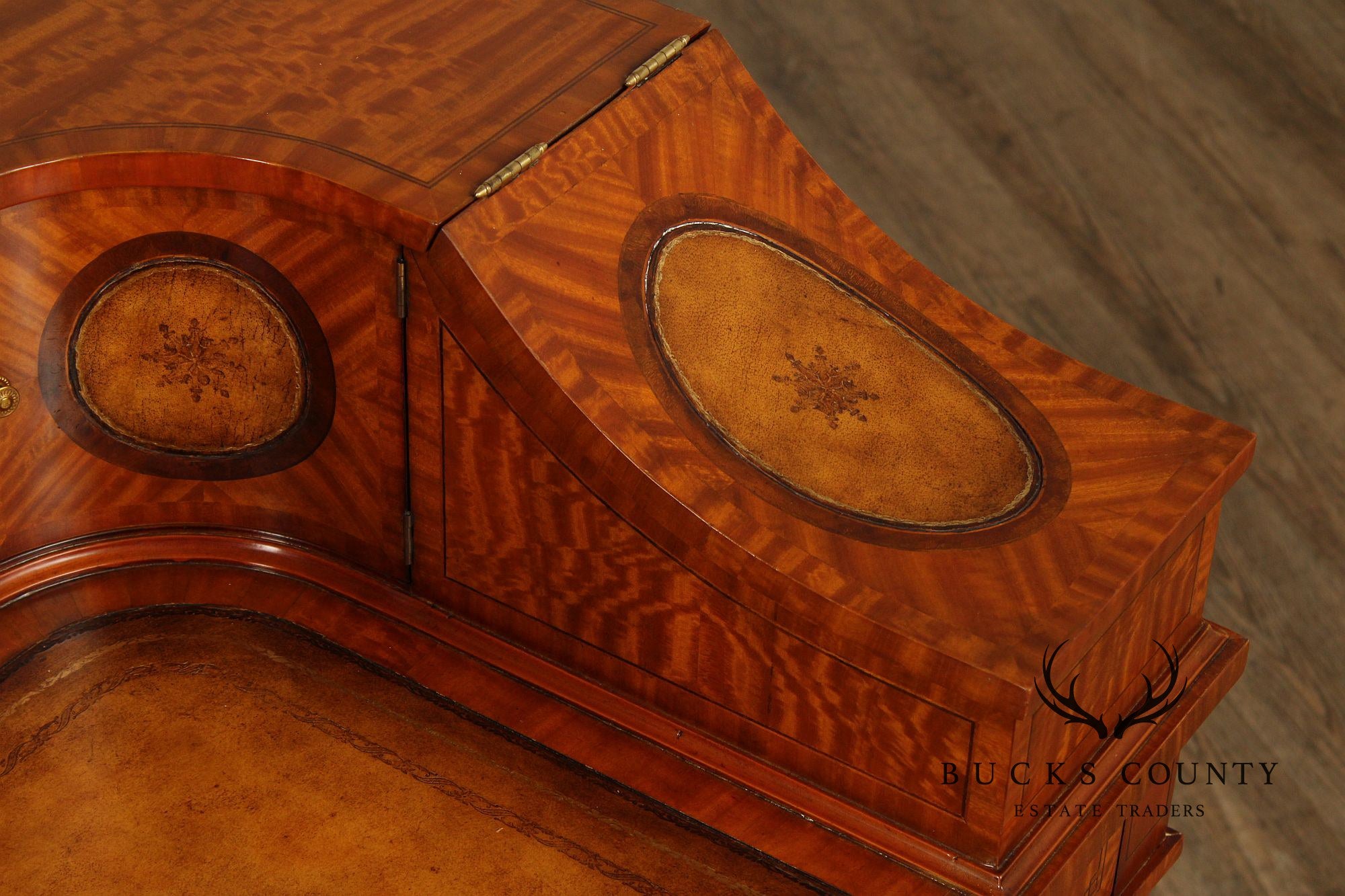 Maitland Smith Adams Style Satinwood Carlton House Writing Desk