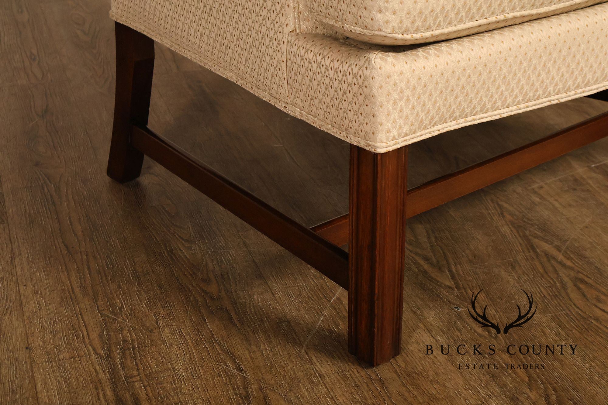 Kittinger Williamsburg Adaptation Chippendale Style Mahogany Wing Chair