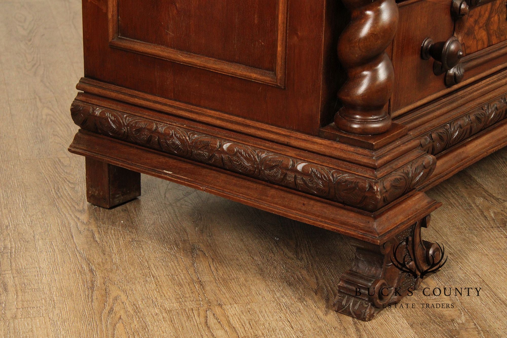 Italian Renaissance Style Carved Walnut Long Chest