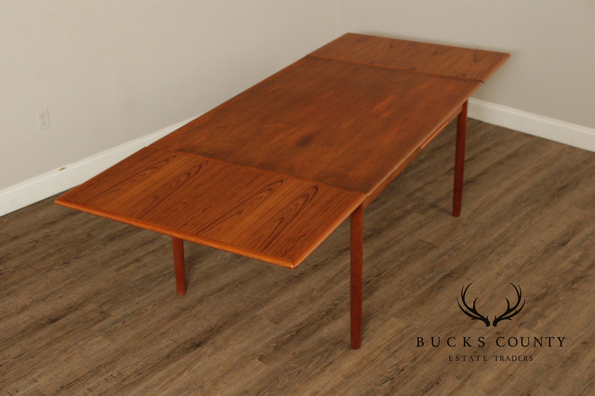 Danish Modern Teak Expandable Dining Table