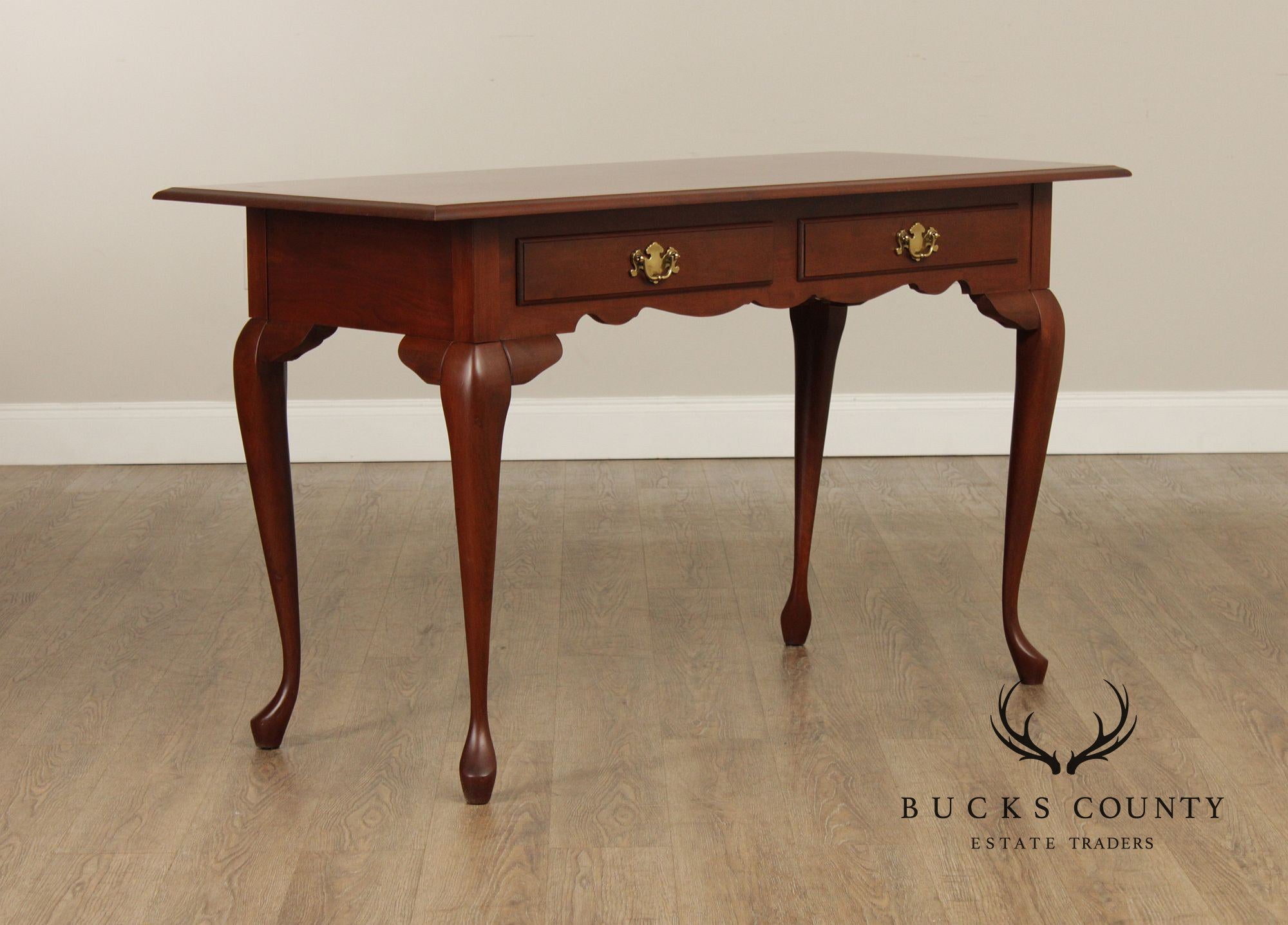 Queen Anne Style Vintage Cherry Writing Desk