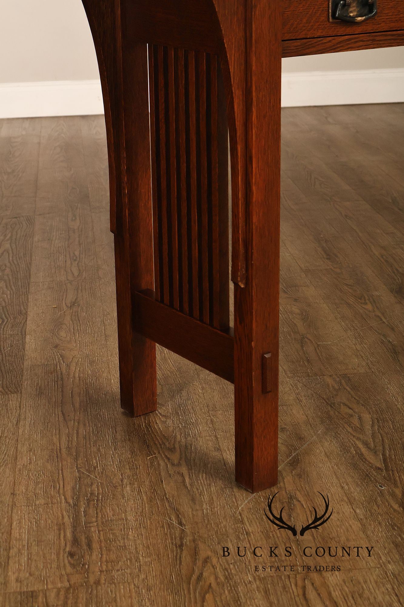 Stickley Mission Collection Oak Two Drawer Sofa Table