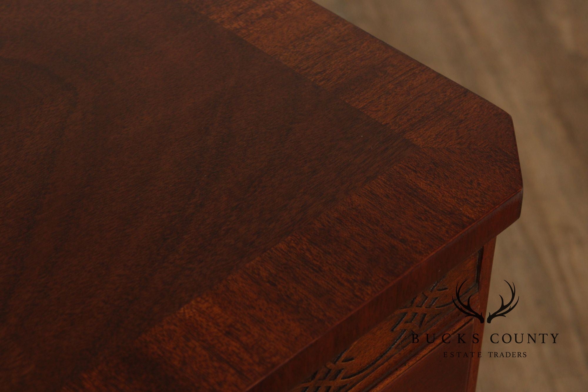 Baker Chippendale Style Mahogany Triple Dresser