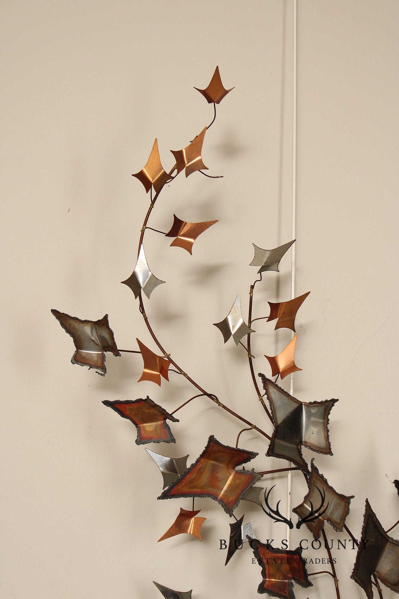 Curtis Jere Brutalist Wall Sculpture, Autumn Leaves