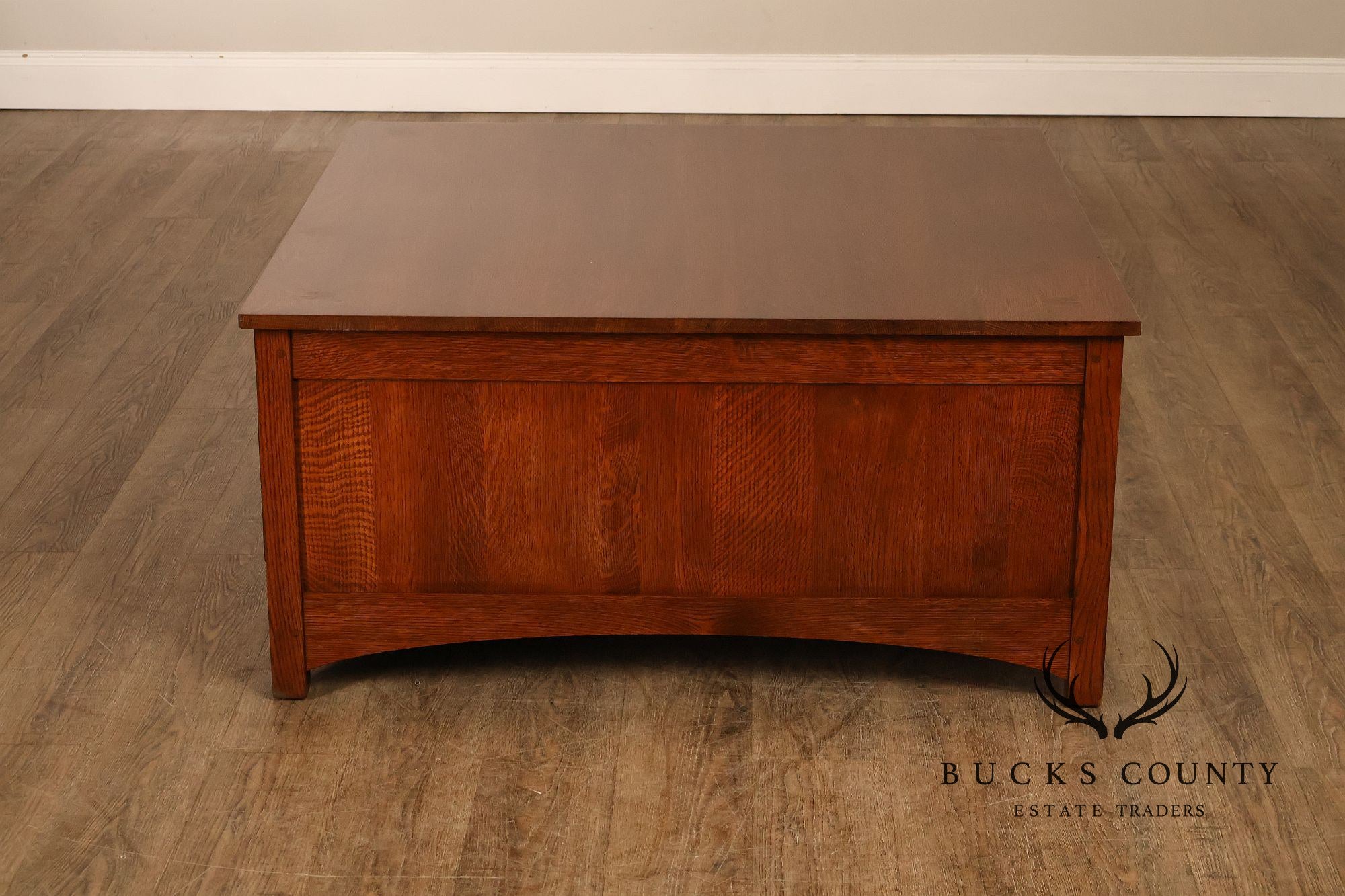 Stickley Harvey Ellis Mission Collection Oak Cocktail Table With Inlay