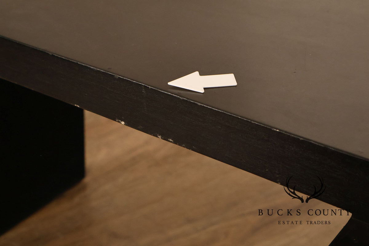 Modern Black Lacquer Bench or Console