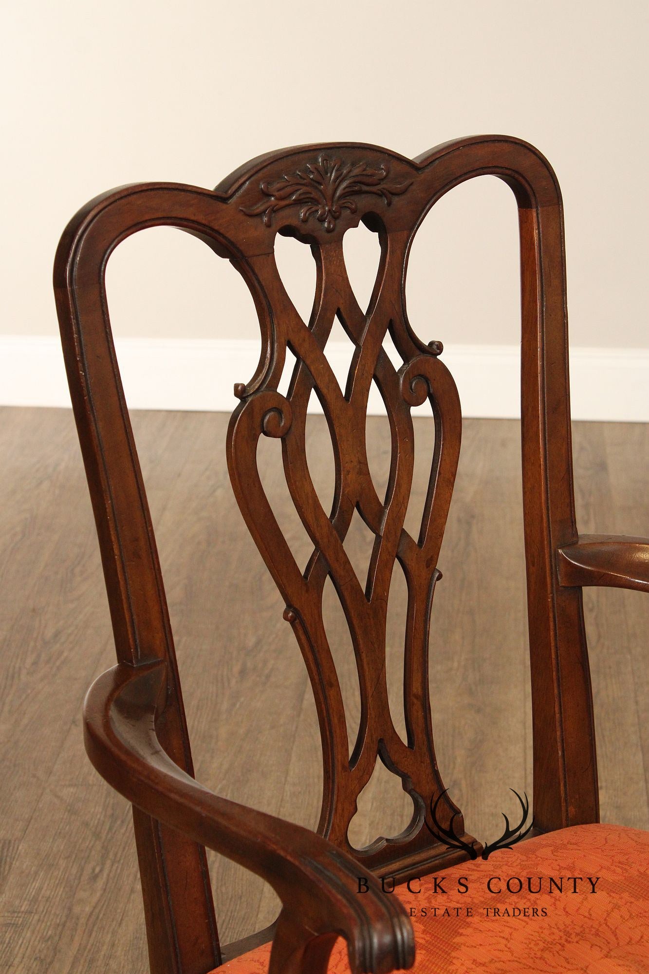 Henredon Chippendale Style Vintage Set of Six Mahogany Dining Chairs