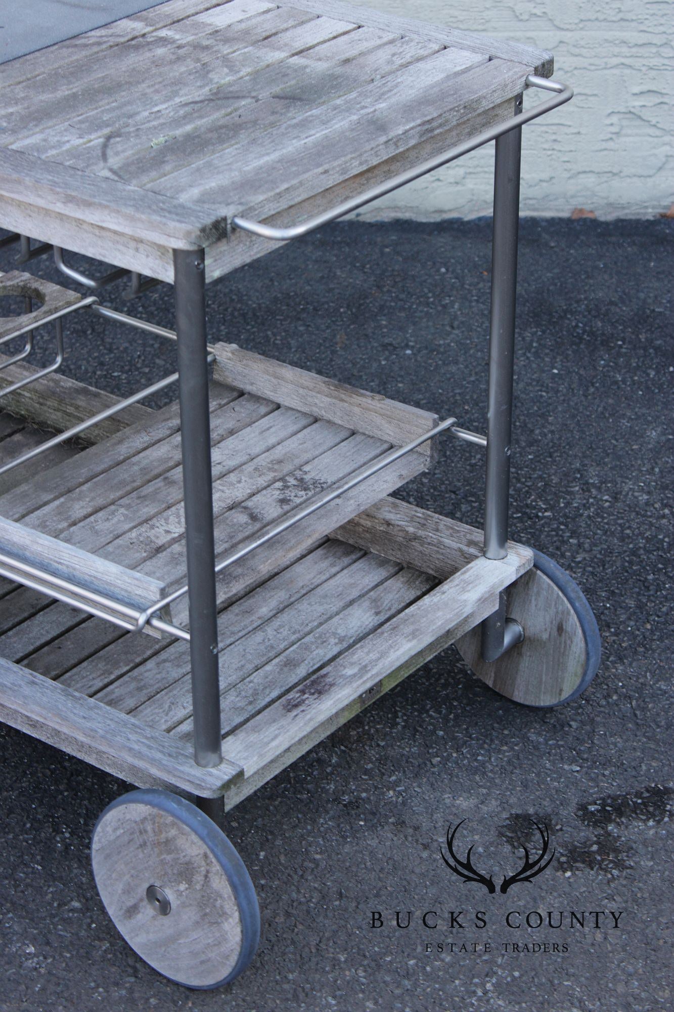 Gloster Teak Outdoor Bar Cart