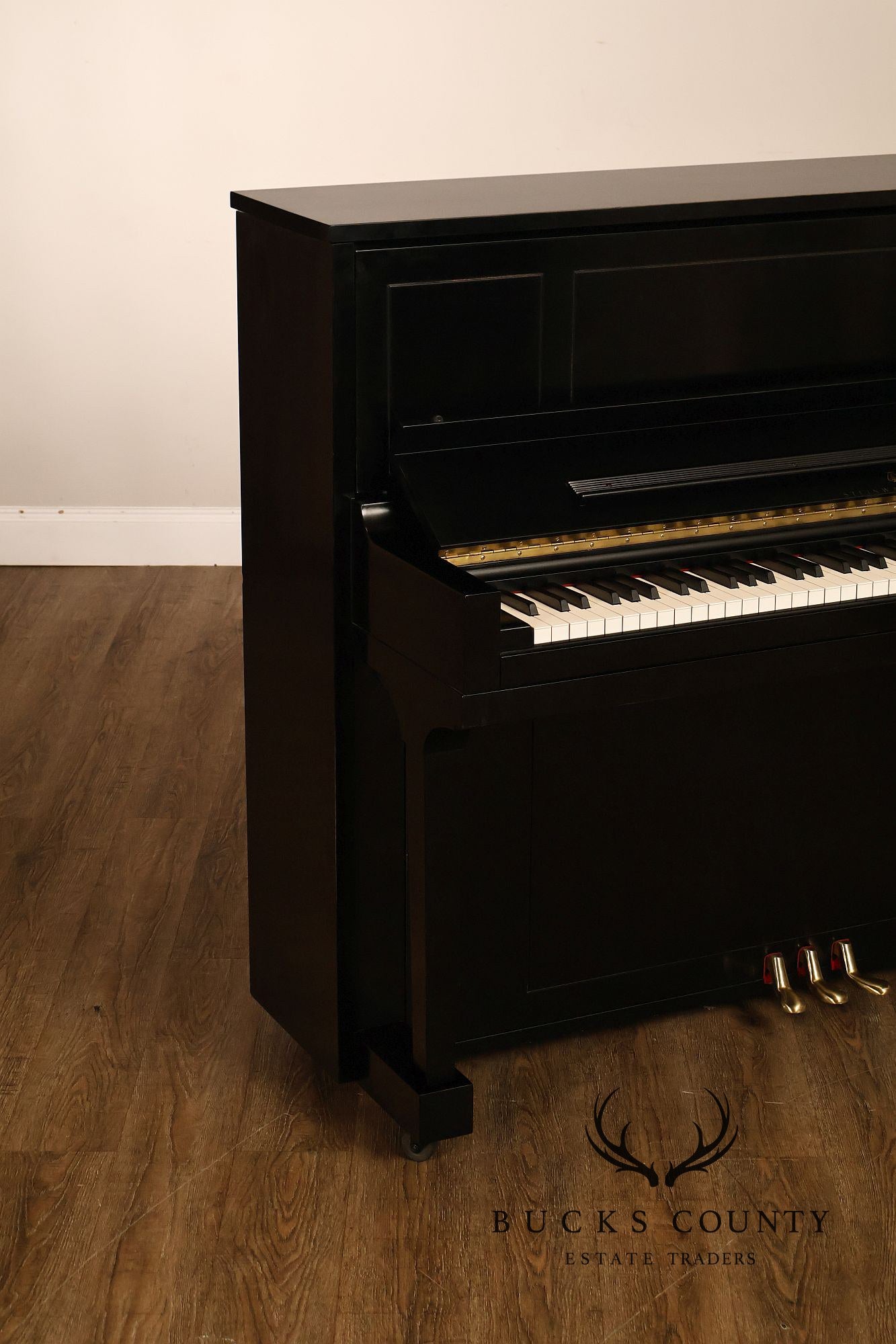 Steinway & Sons Model 1098 Ebonized Upright Piano With Bench