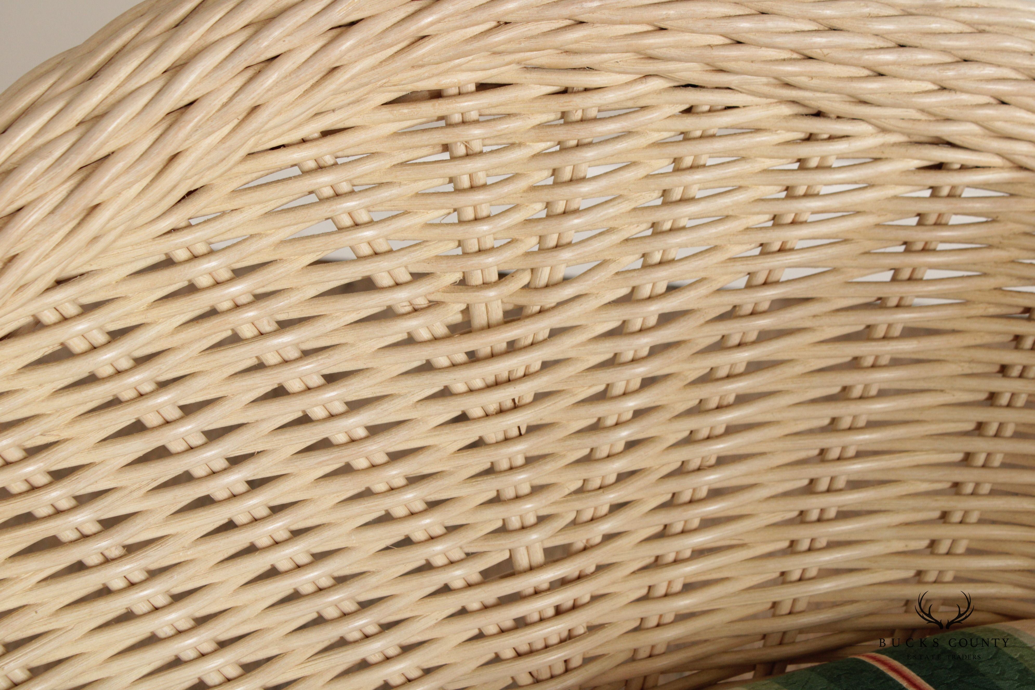 Ficks Reed Mid Vintage Pair of Wicker Lounge Chairs