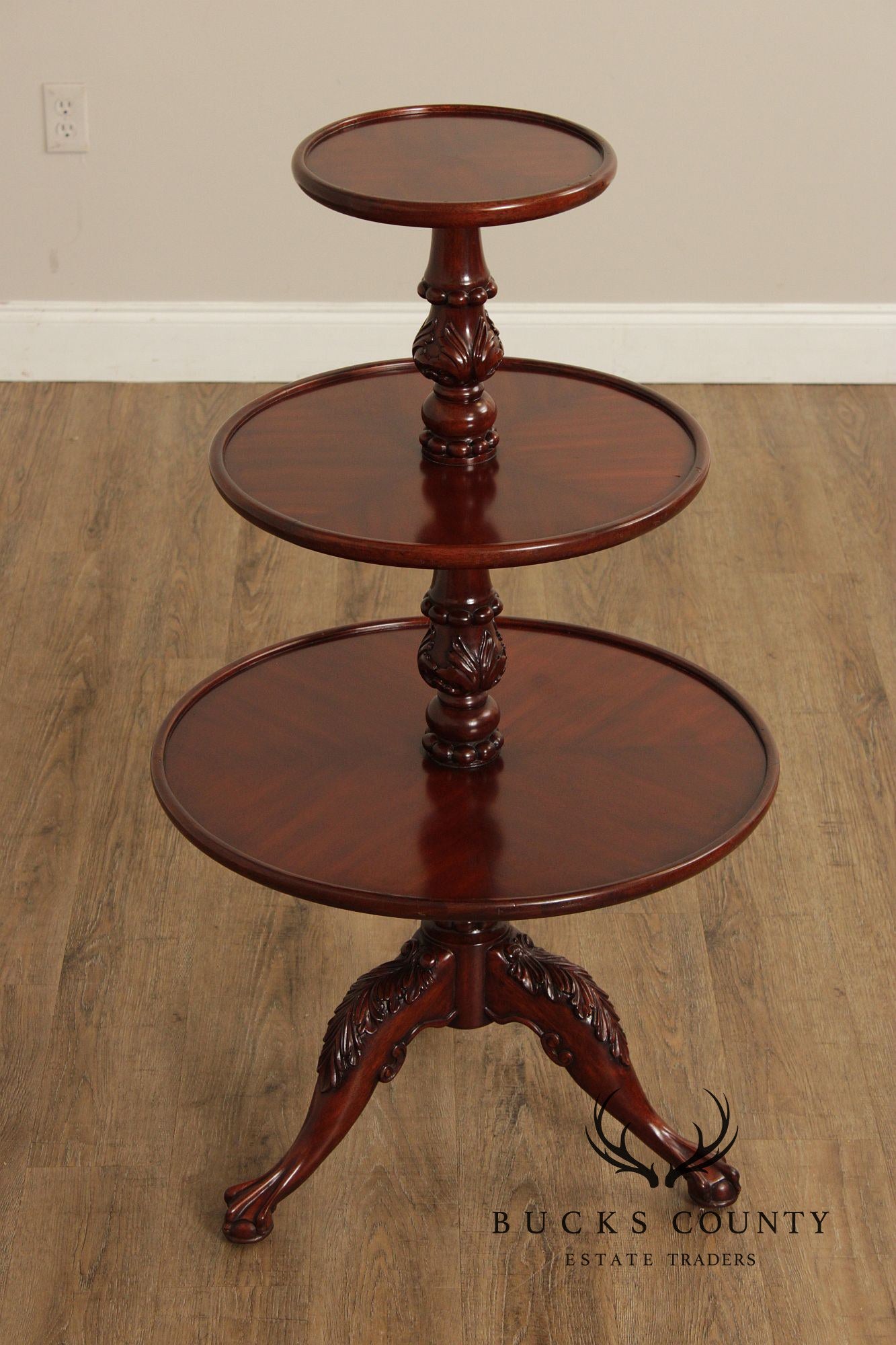 Harrods Knightsbridge Wilton George III Style Mahogany Three Tier Dumbwaiter