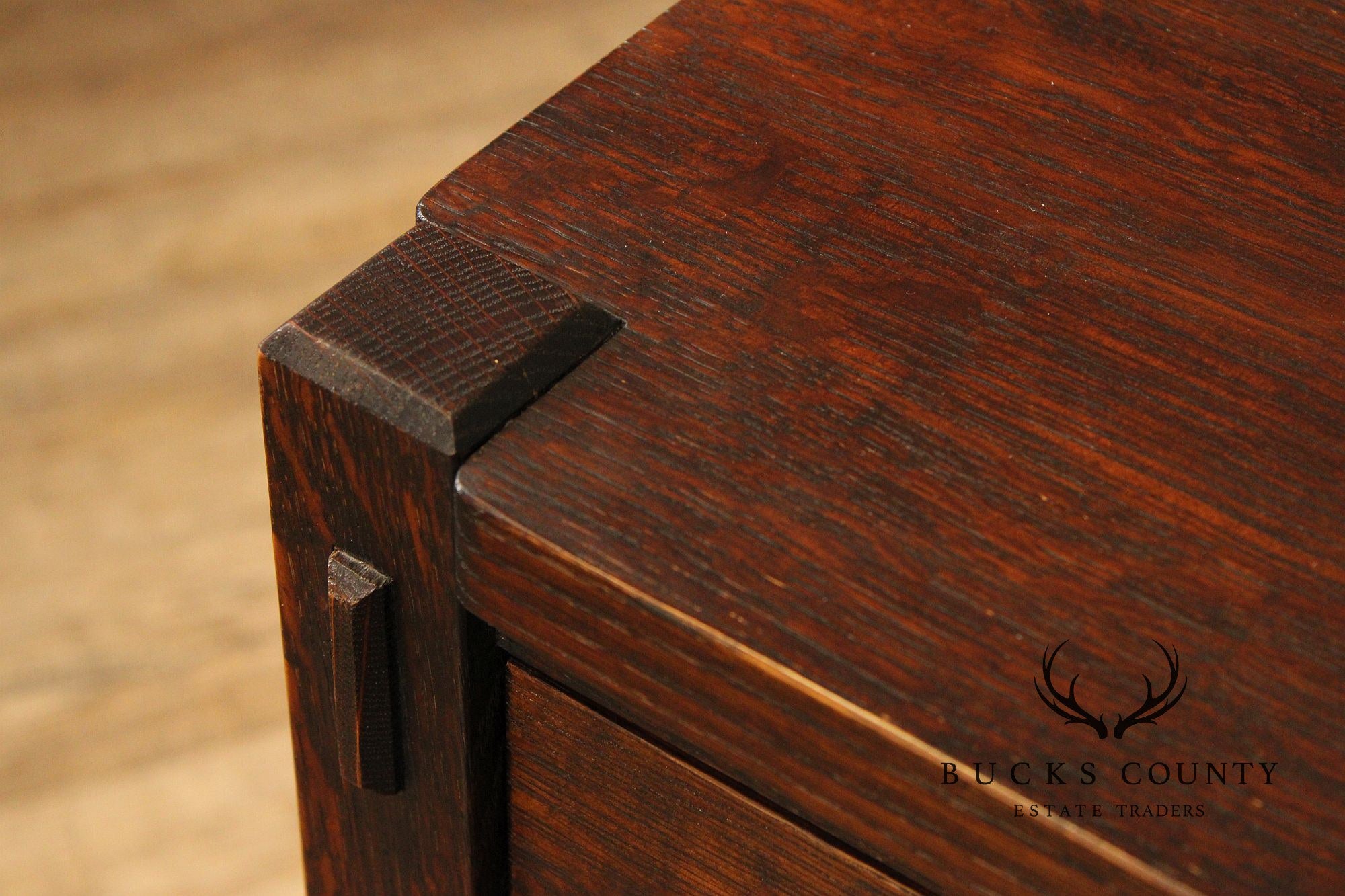 Warren Hile Studios Mission Style Oak Dresser with Mirror