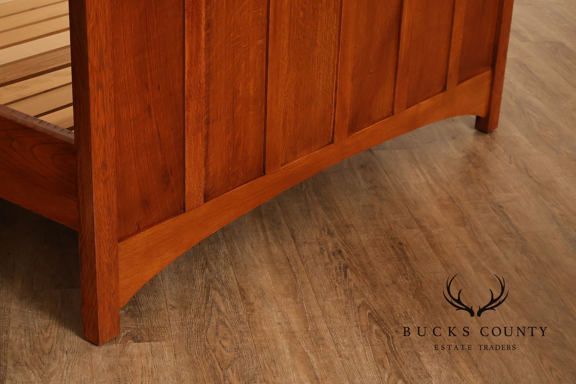 Custom Mission Oak Full Oak Bed