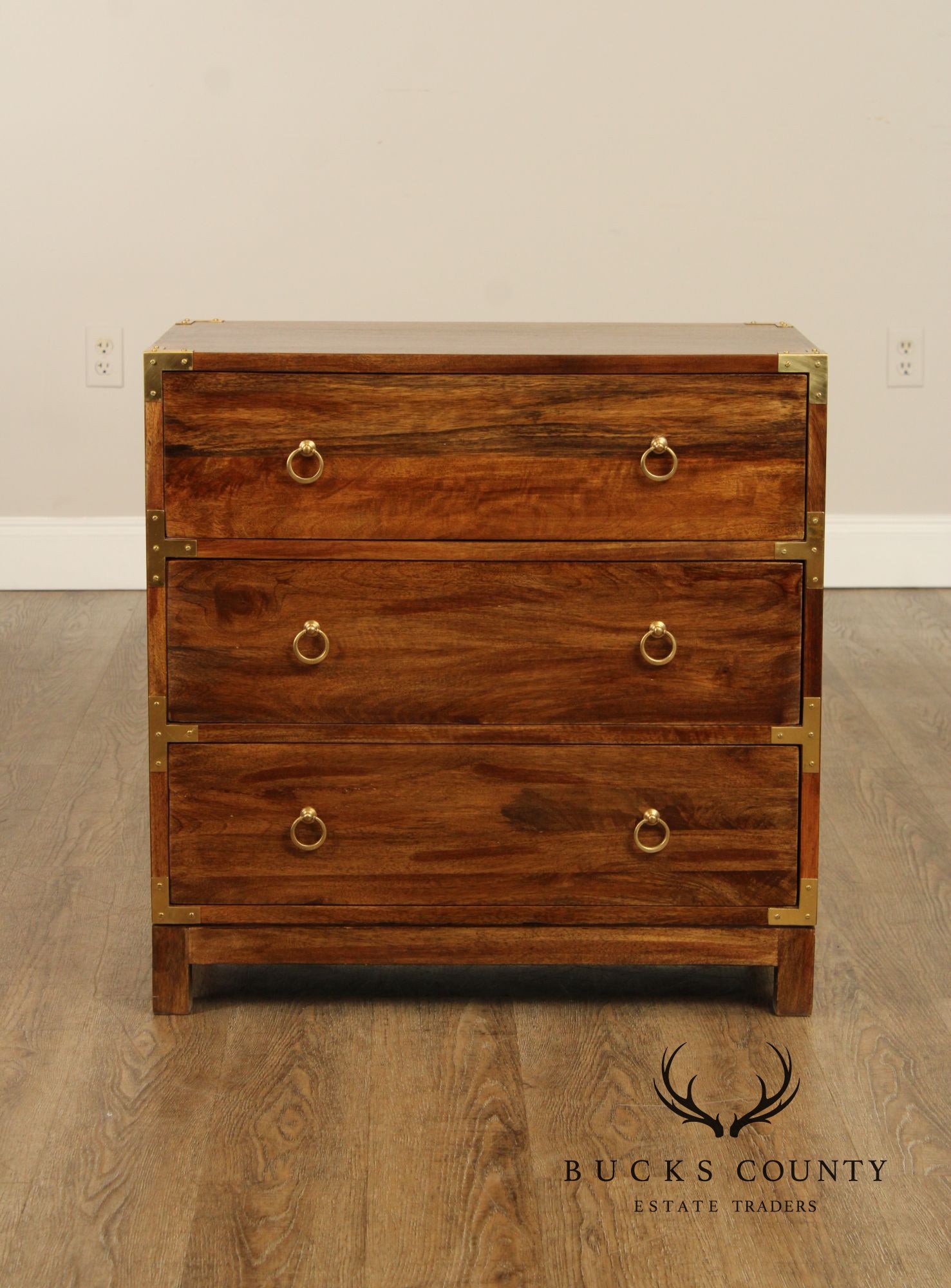 Butler Specialty Company Campaign Style Pair of Chests