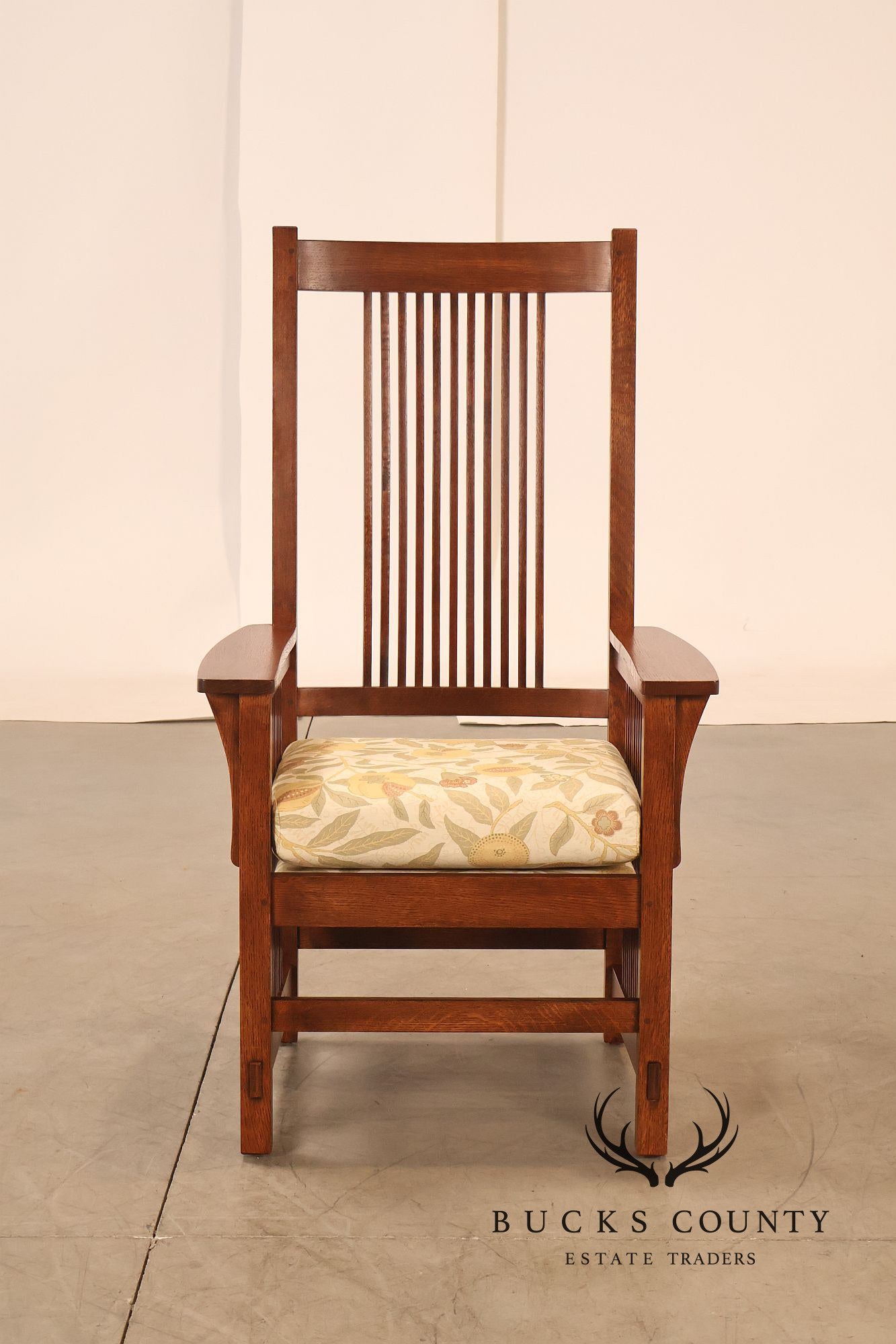 Stickley Mission Collection Oak Spindle Armchair