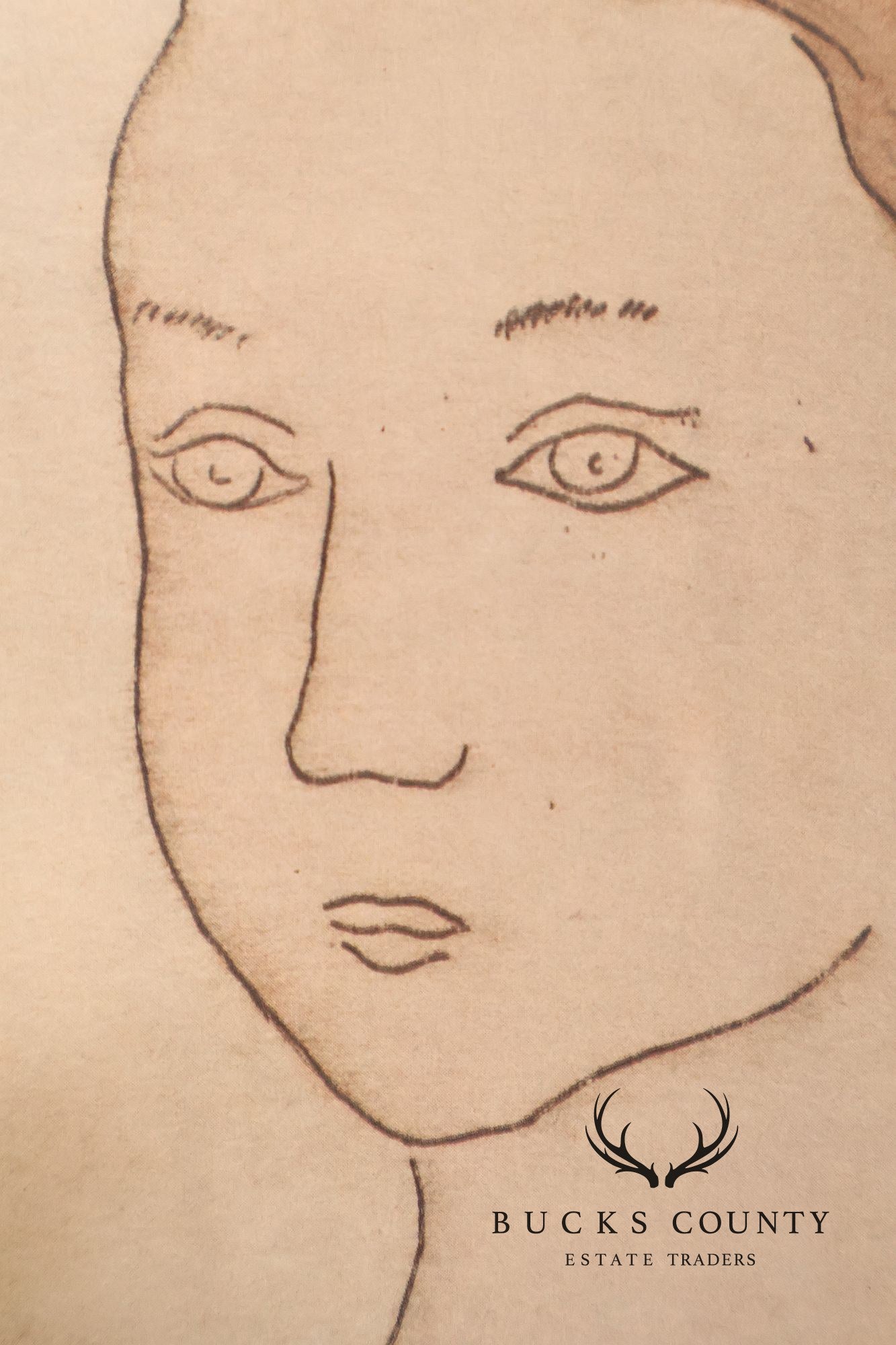 Xtian Newswanger Amish Folk Art Style Print, 'Katie Glick'