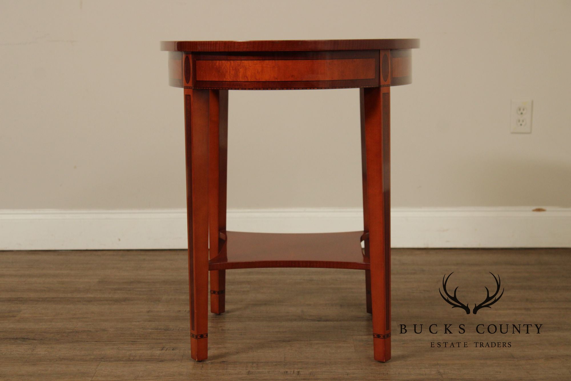 Kindel Federal Style Oval Inlaid End Table