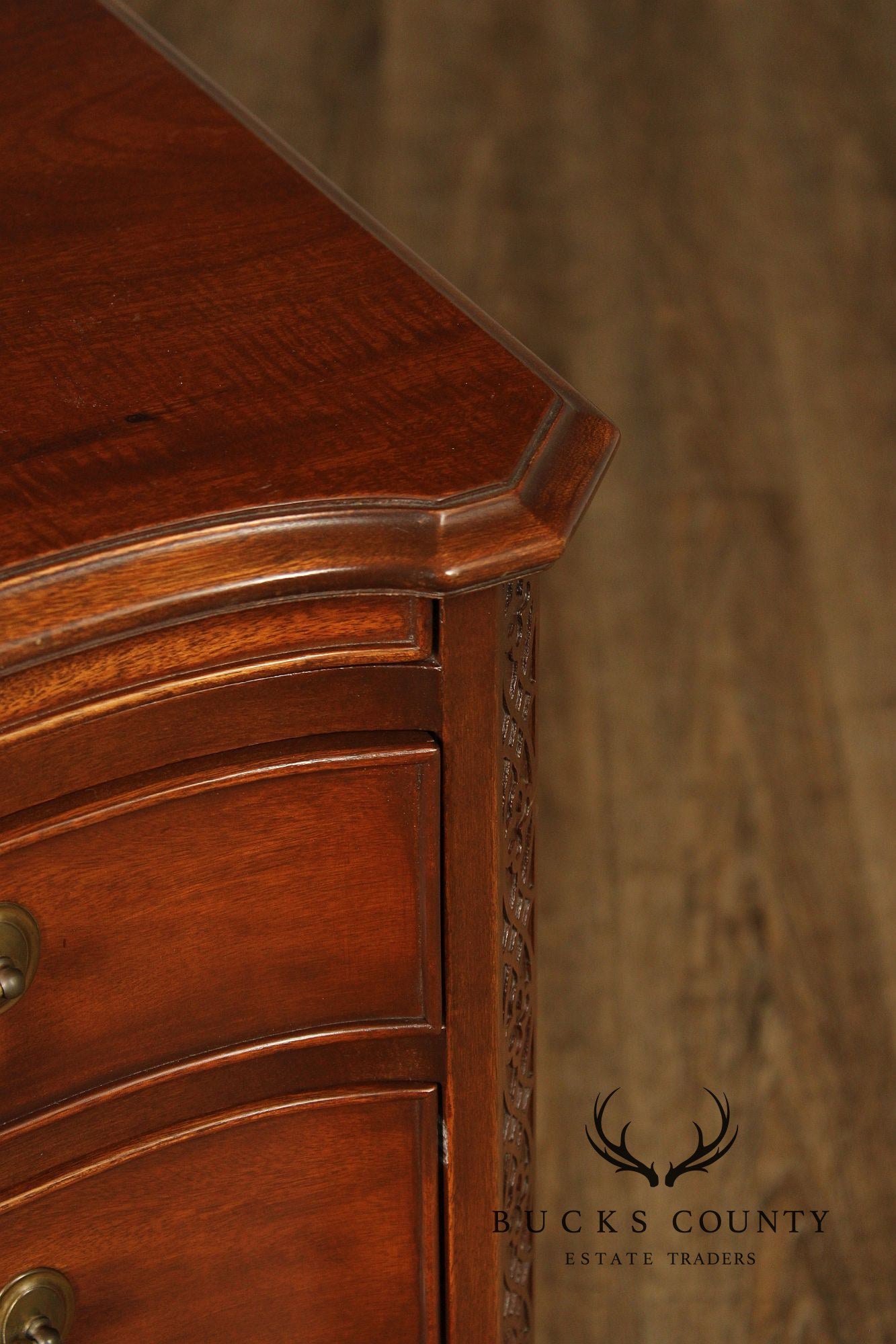 George III Style Mahogany Serpentine Front Chest Of Drawers