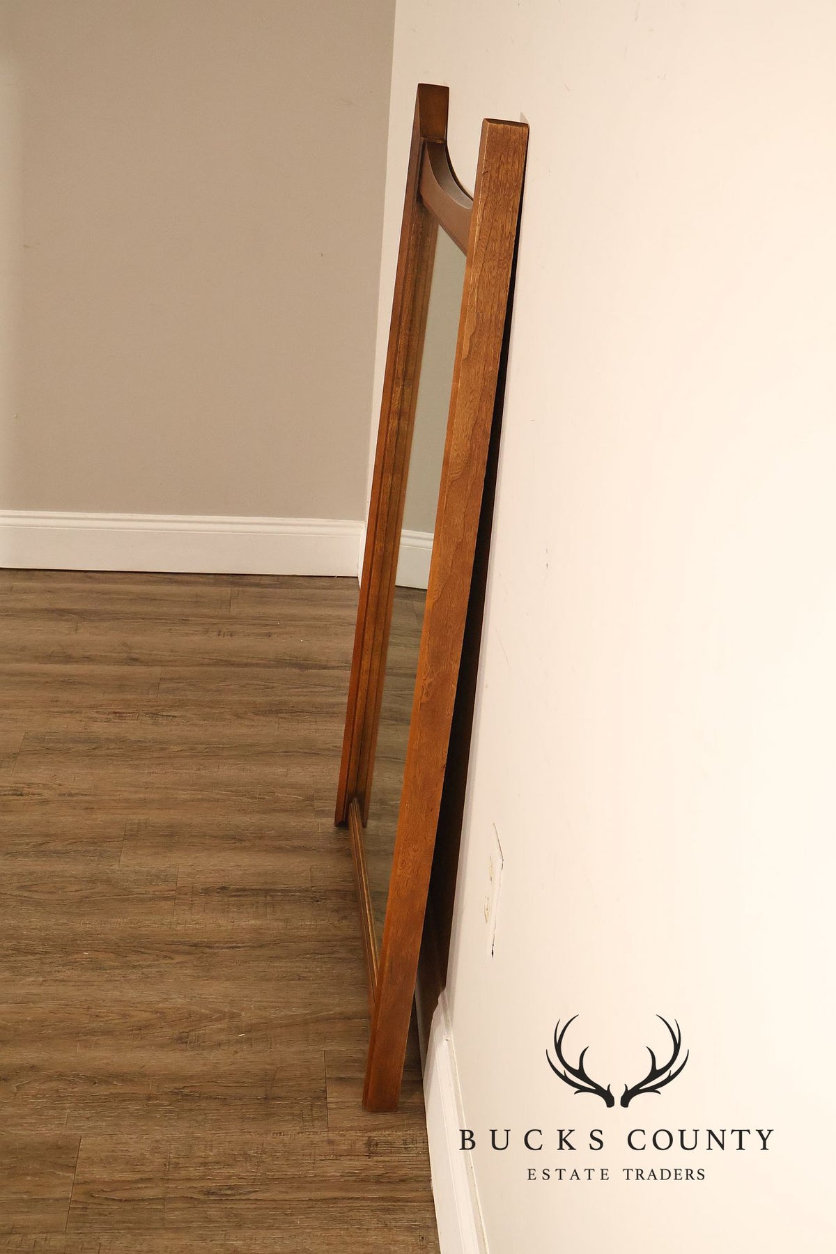 Lane Mid Century Modern Walnut Wall Mirror