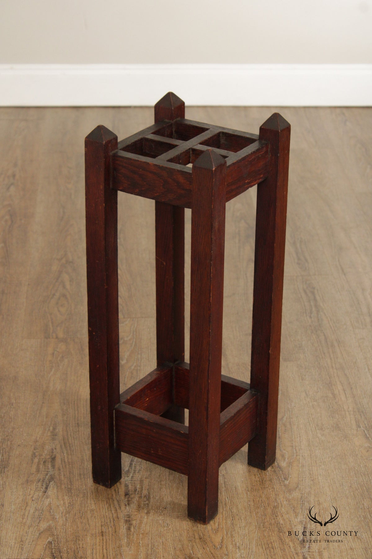 Antique Mission Oak Umbrella Stand