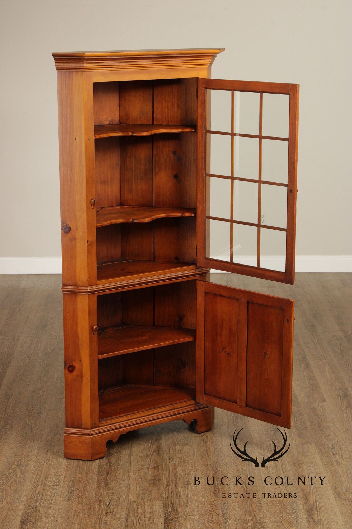William Draper Country Pine Corner Cabinet