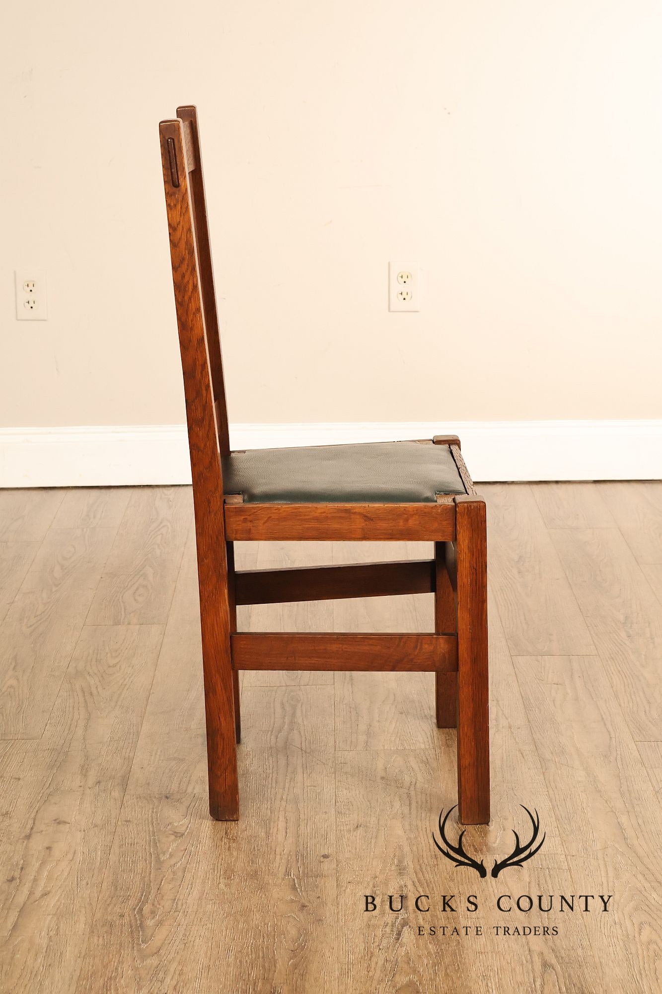 Antique Stickley Brothers Model 825 1/2 Oak Dining Chair
