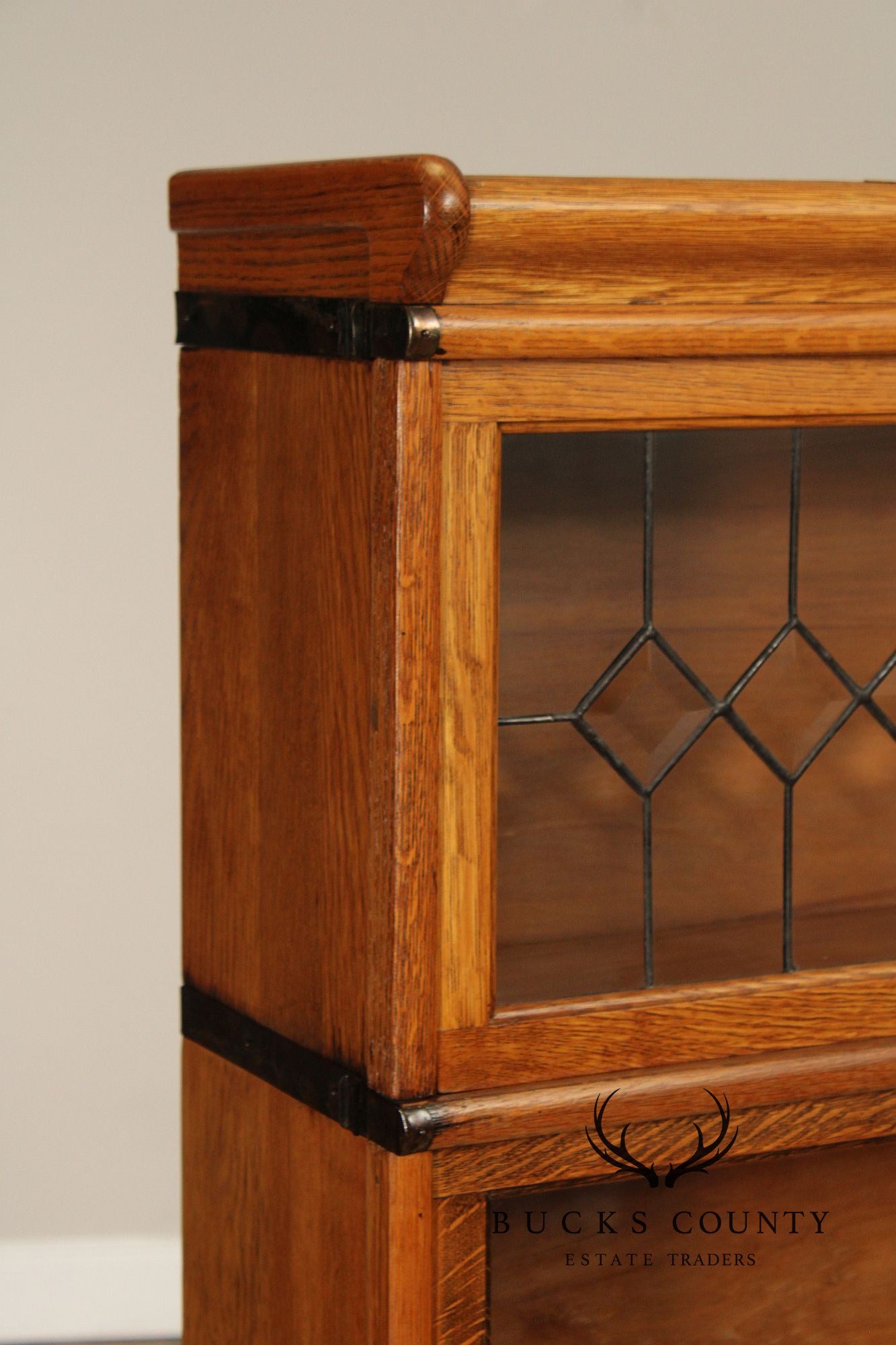 Globe Wernicke Antique Oak Four-Section Barrister Bookcase