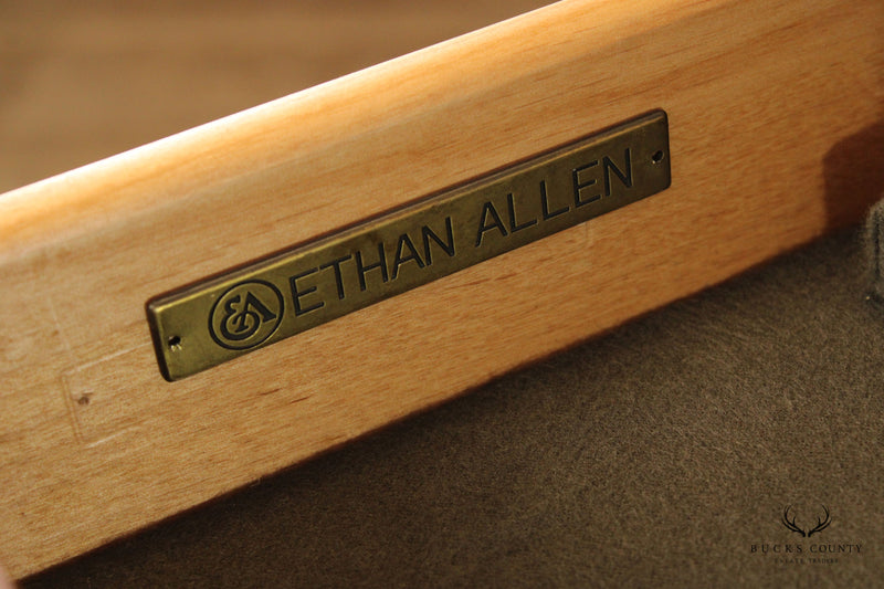 Ethan Allen Louis Philippe Style Burlwood Credenza Sideboard