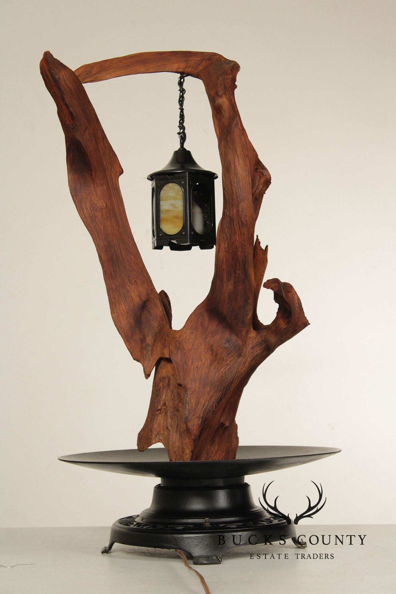 Mid Century Modern Tall Driftwood Table Lamp