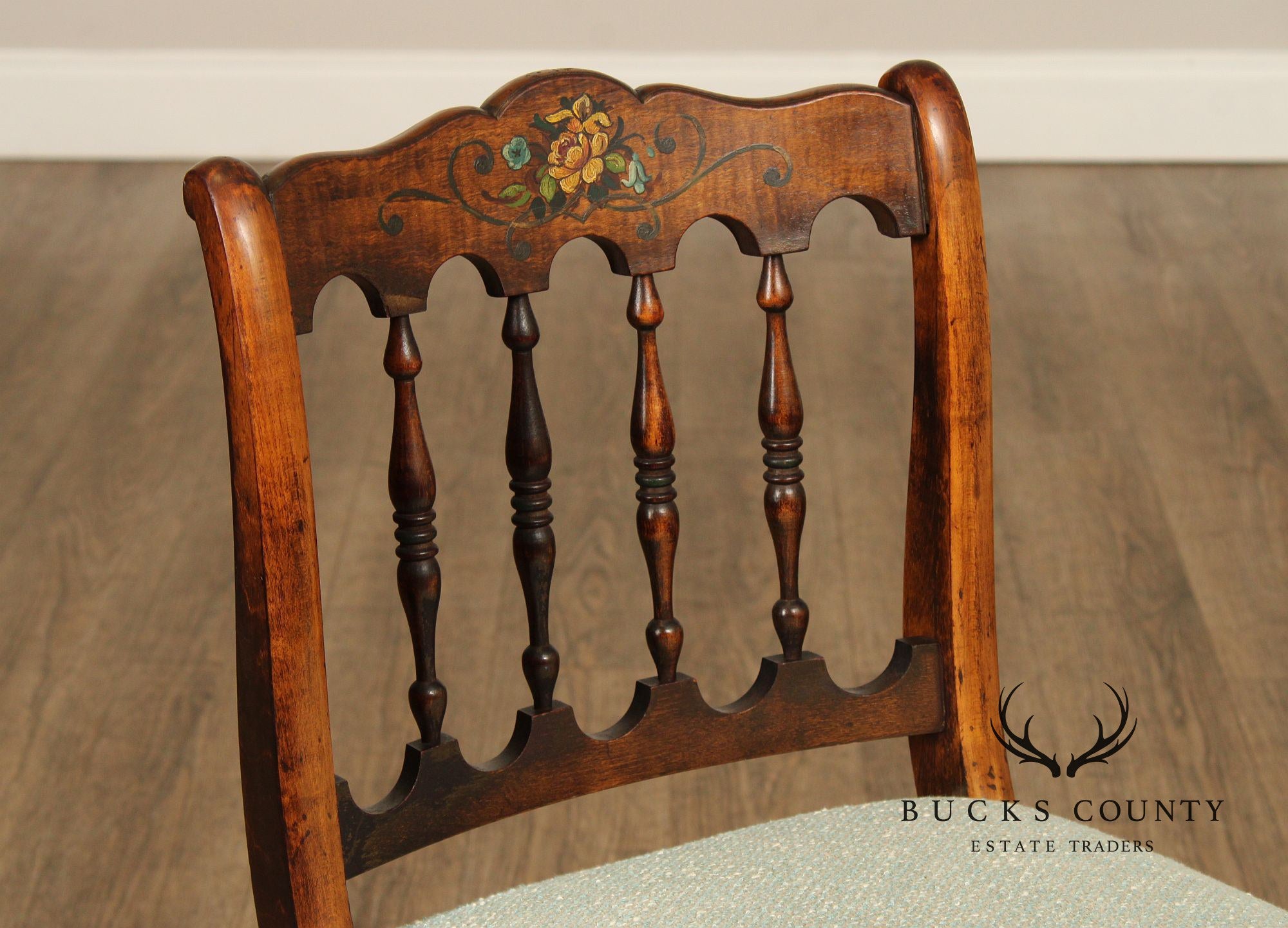 Antique Sheraton Hand Painted Side Chair