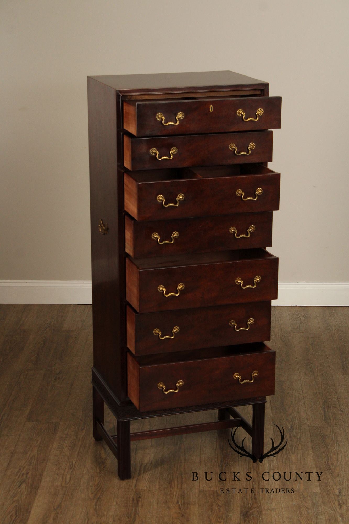 Henredon Chippendale Style Mahogany Lingerie Chest