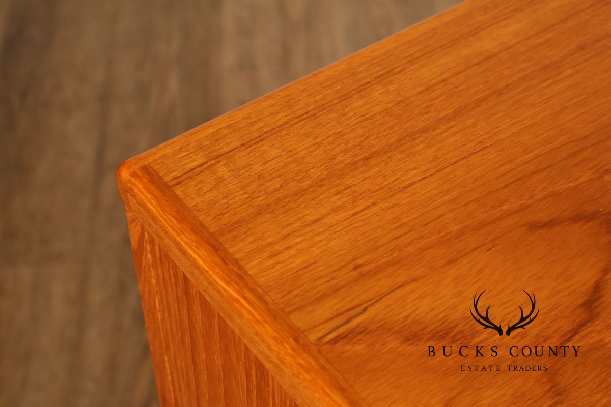 Scan Coll Danish Modern Pair of Teak Nightstands