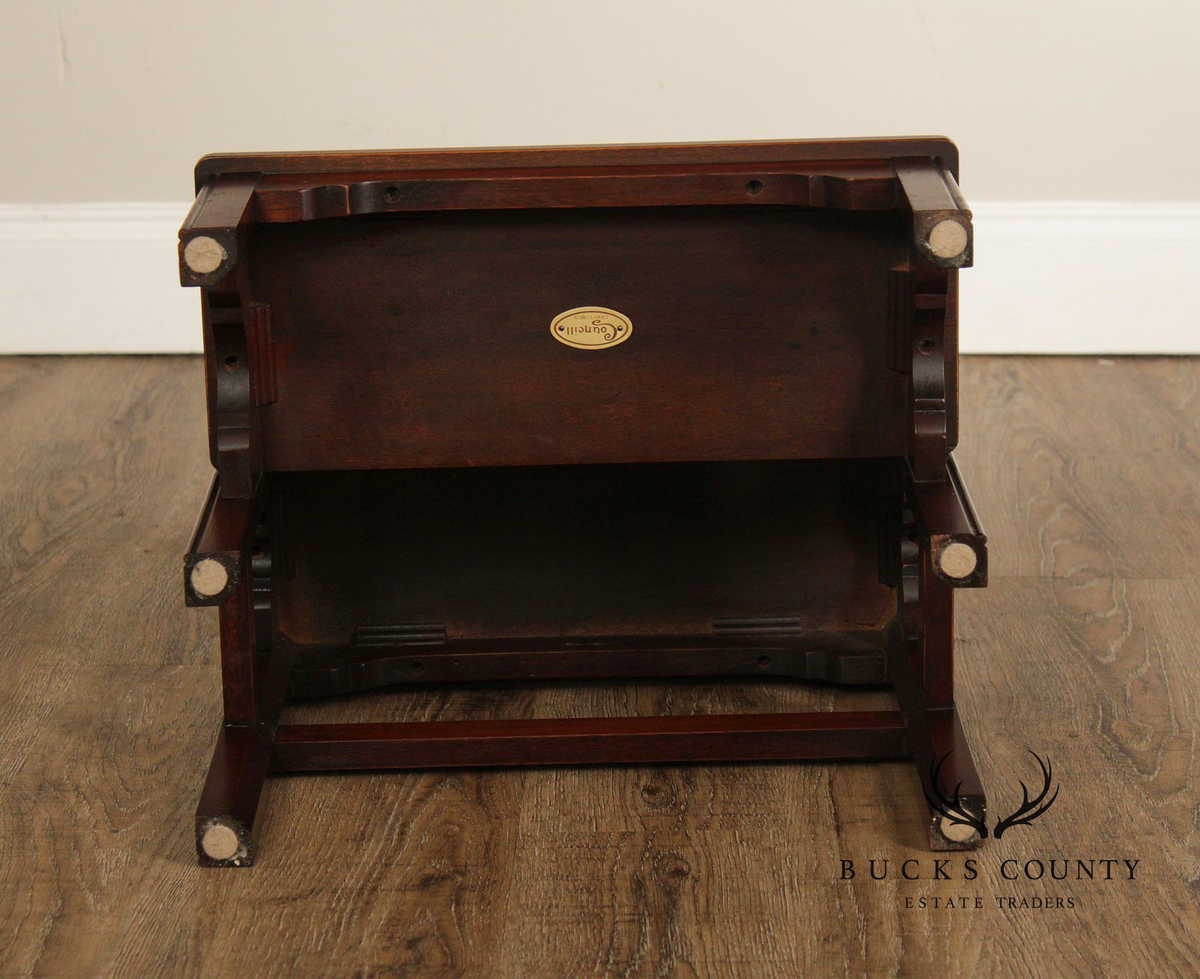Councill Craftsmen Chippendale Style Inlaid Mahogany Bed Steps