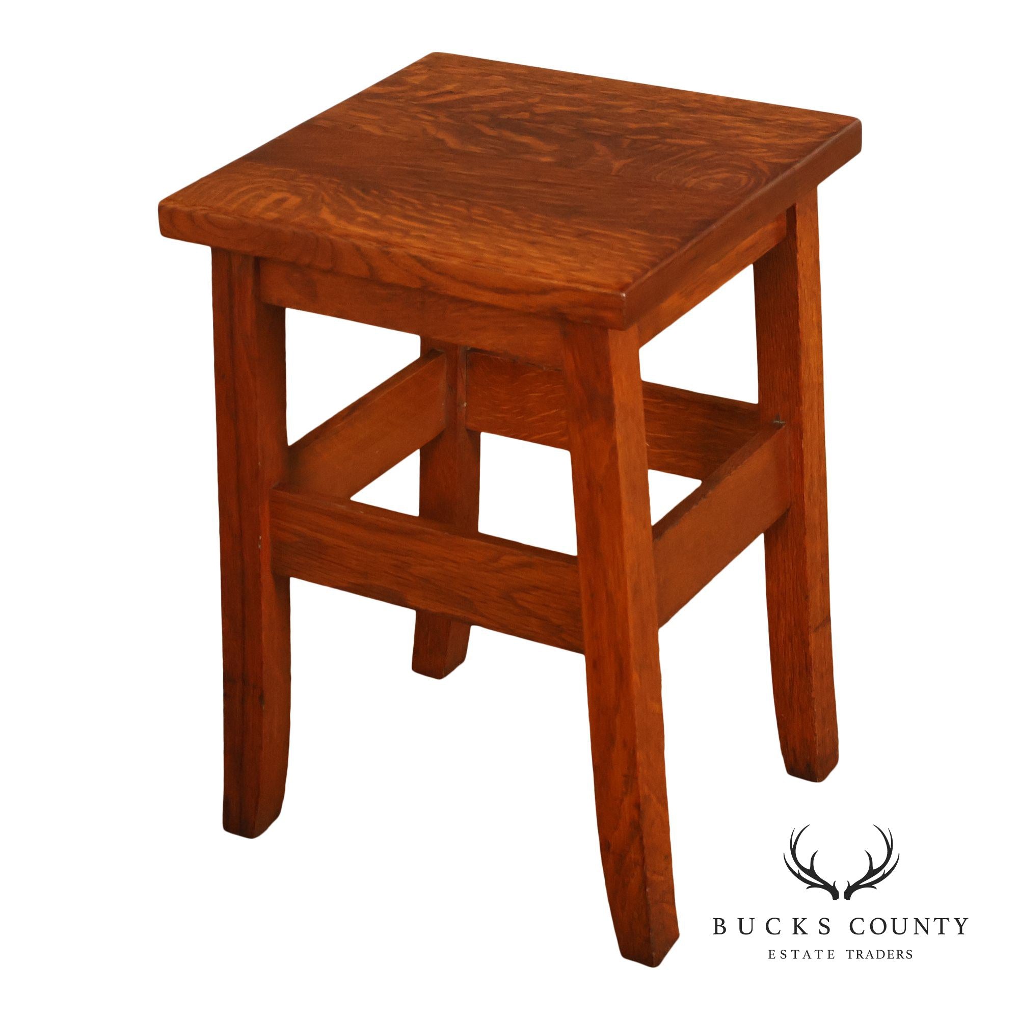 Stickley Brothers Arts And Crafts Oak Tabouret Stand Model #2582