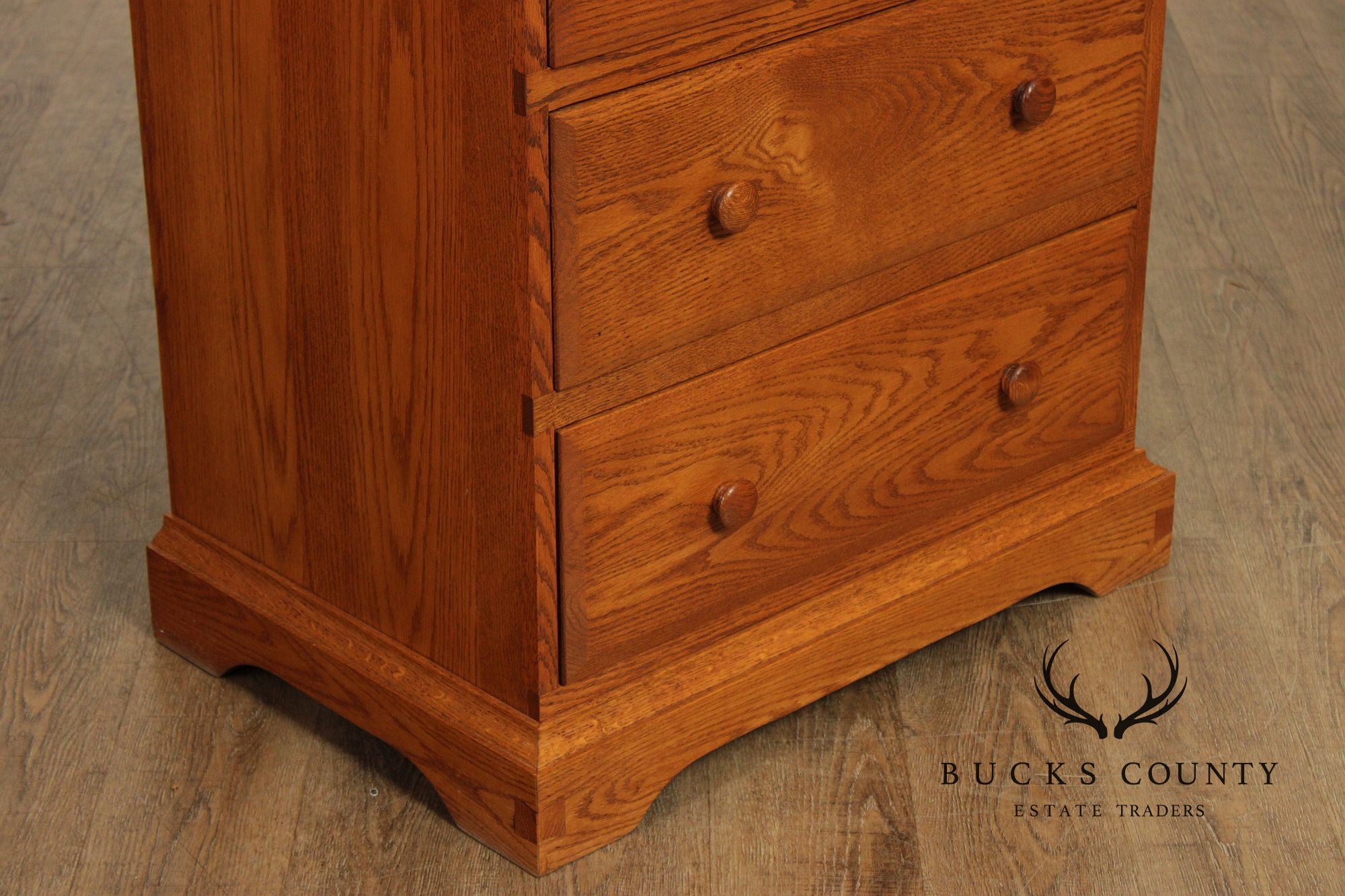 Hunt Country Furniture Oak Eight Drawer High Chest