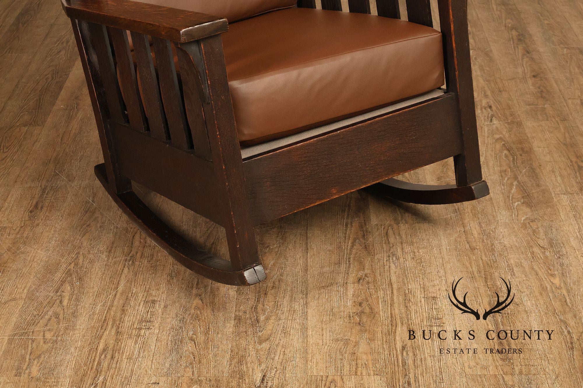 Gustav Stickley Antique Mission Oak Slatted Rocker Model No. 323