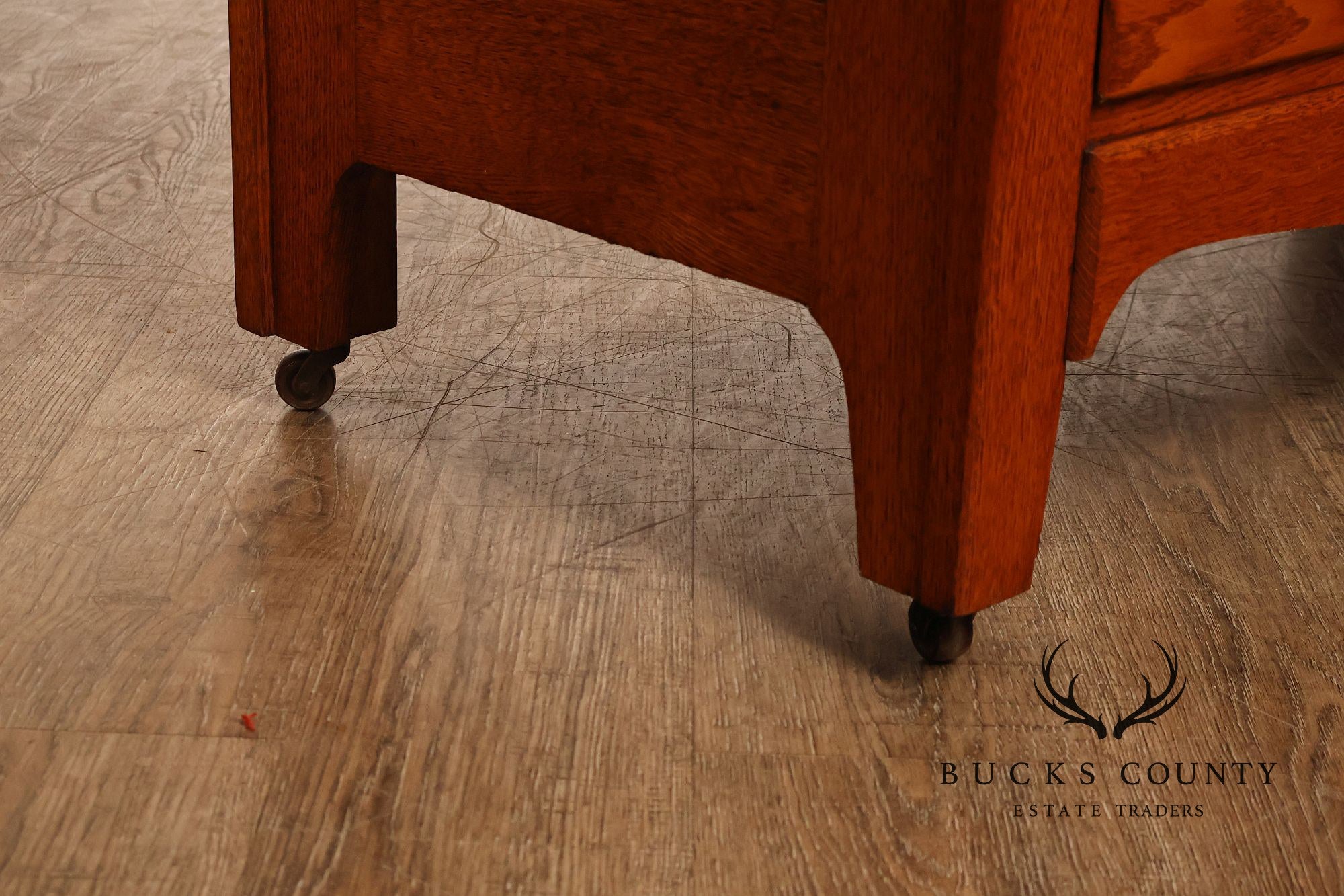 Paine Furniture Renaissance Revival Oak Dresser with Mirror