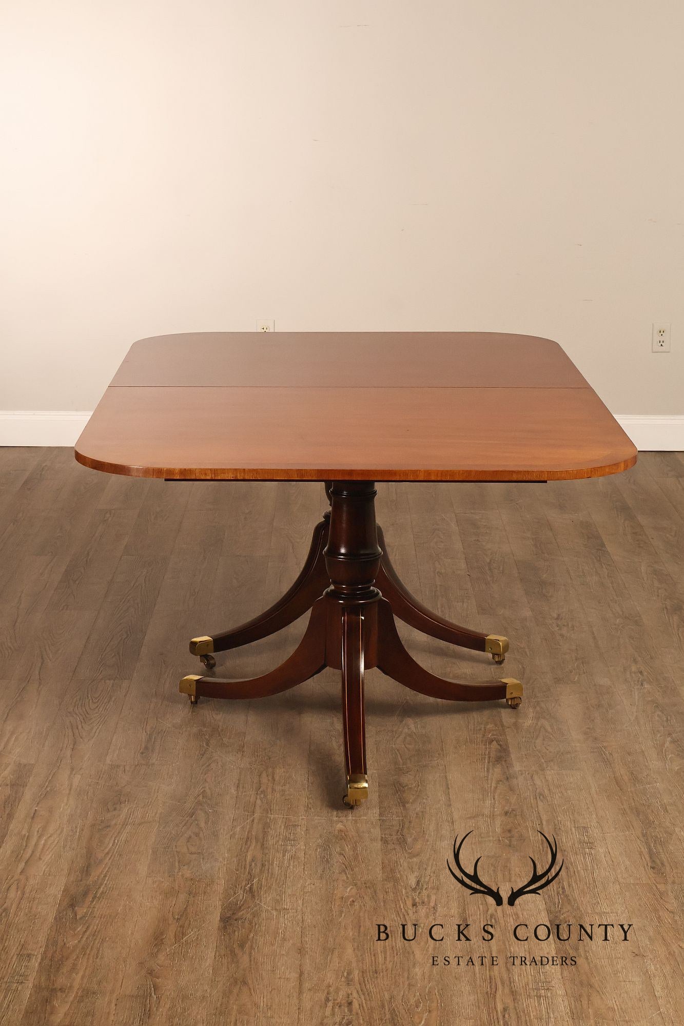 Federal Style Double Pedestal Mahogany Dining Table