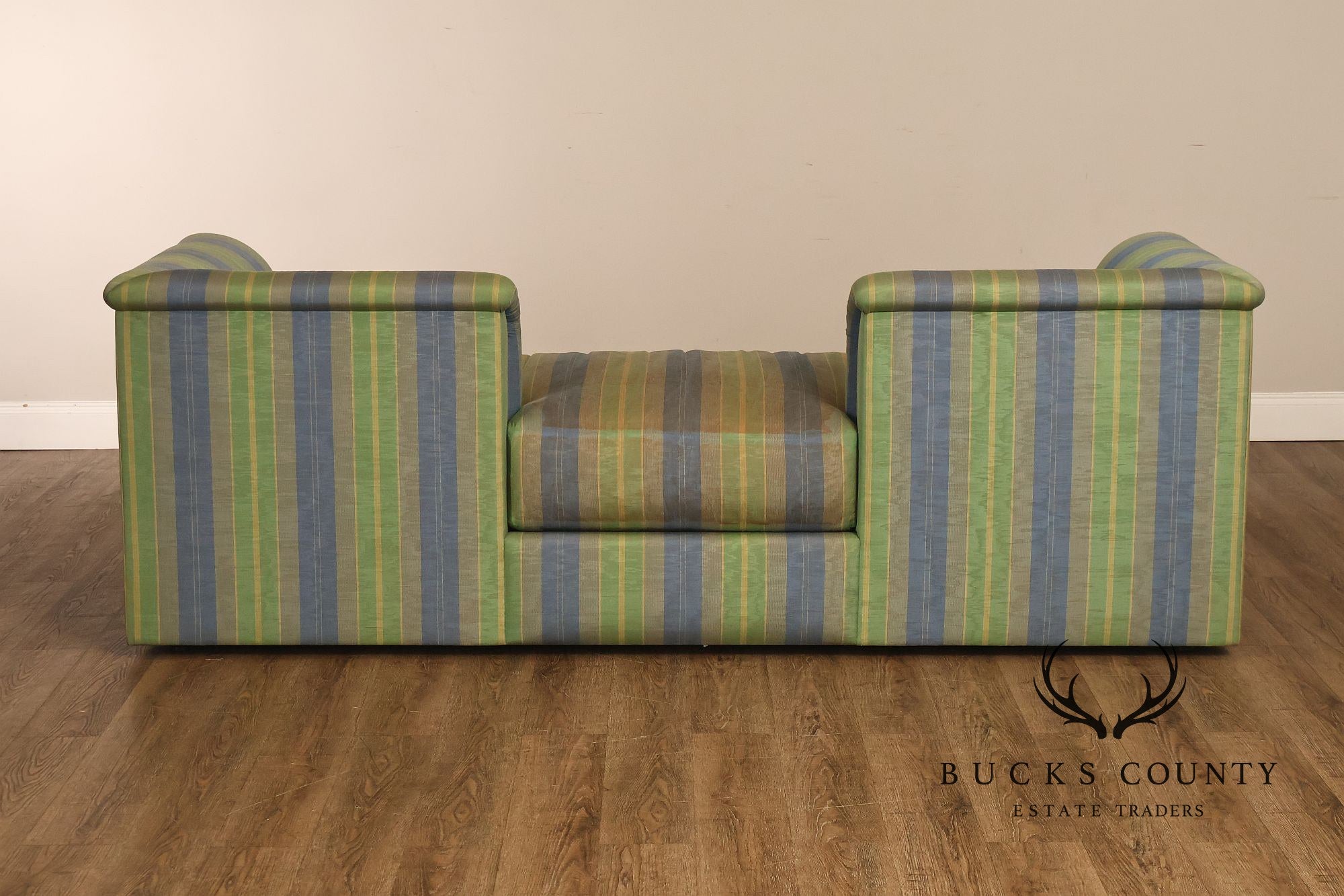 J. Robert Scott Contemporary Modern Striped Upholstered Daybed Sofa