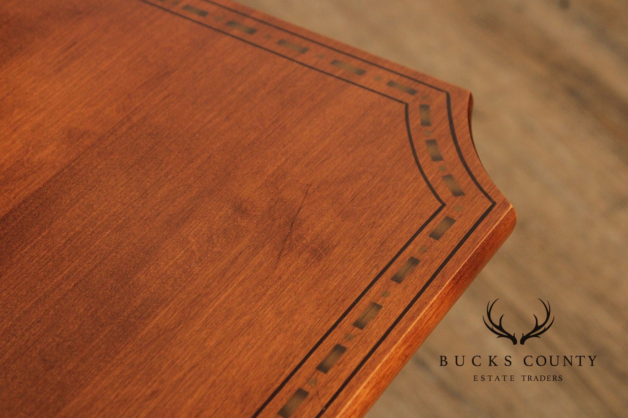 L. Hitchcock Stenciled Maple Small SideTable