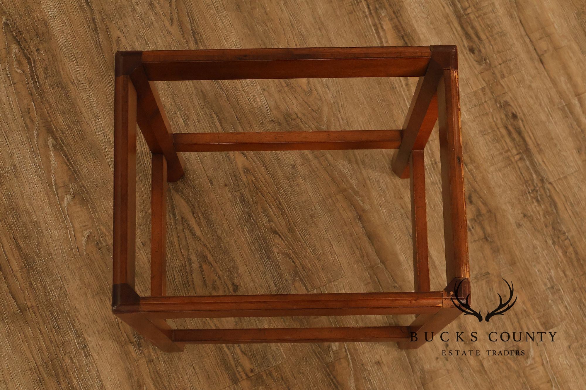 Chippendale Style Cherry Butler Tray Side Table
