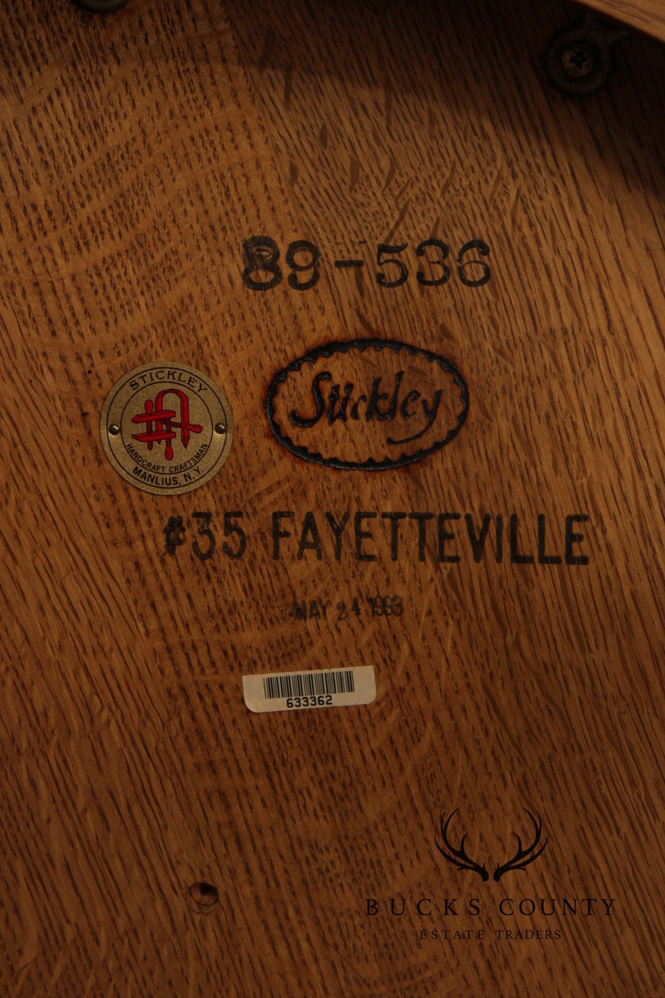 Stickley Mission Collection Oak Round Lamp Table