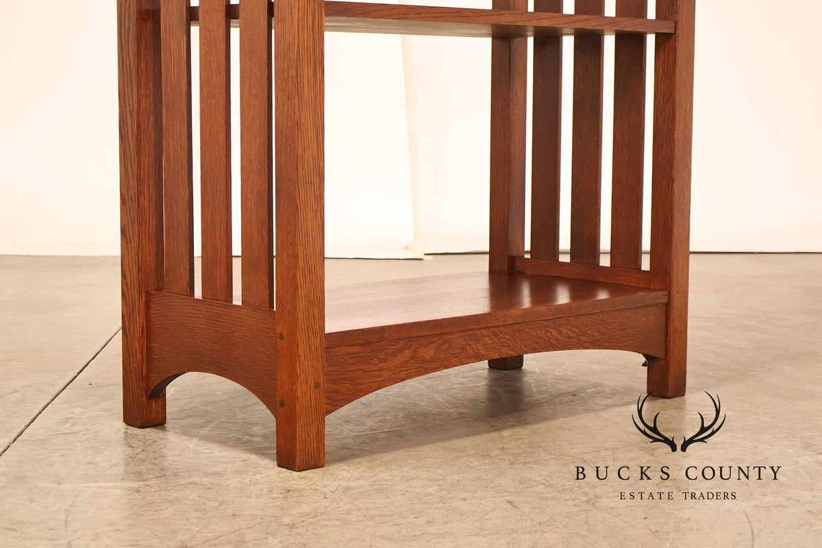 Stickley Mission Collection Oak Open Bookcase