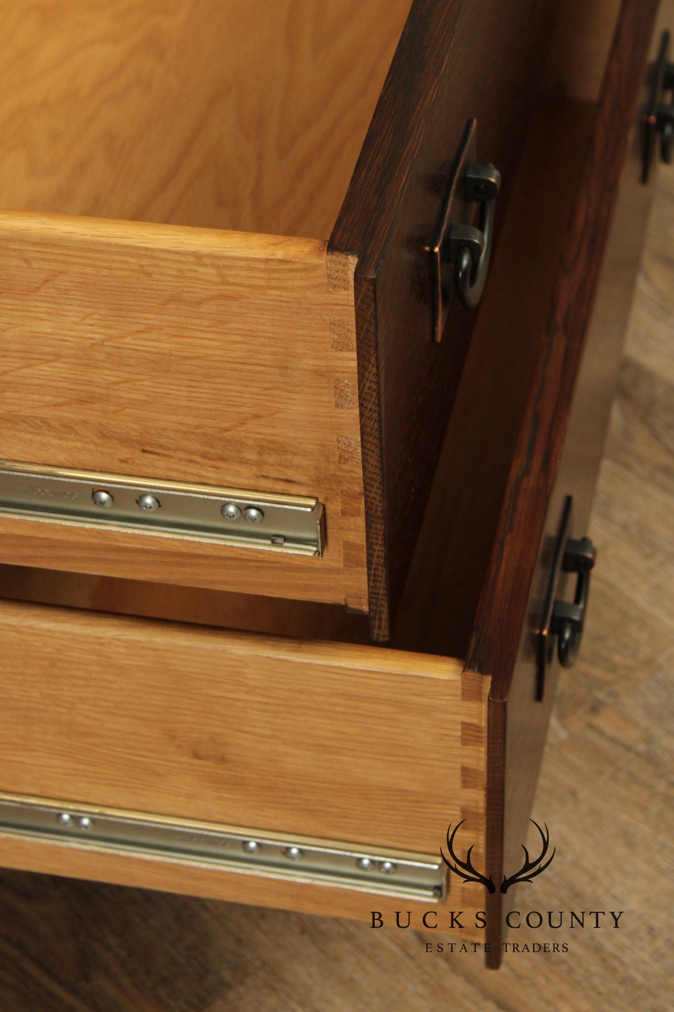 Stickley Mission Collection Oak Two-Drawer Media Console